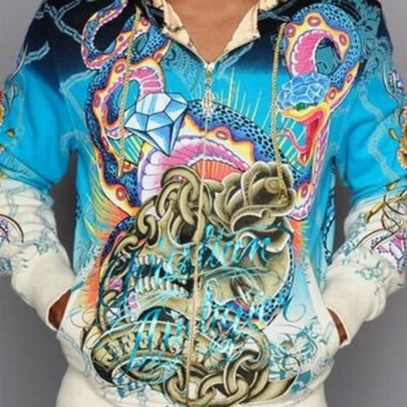 artwork of tattoo legend Don Ed Hardy, these hoodies are evocative of iconic Y2K - Picture 3 of 7